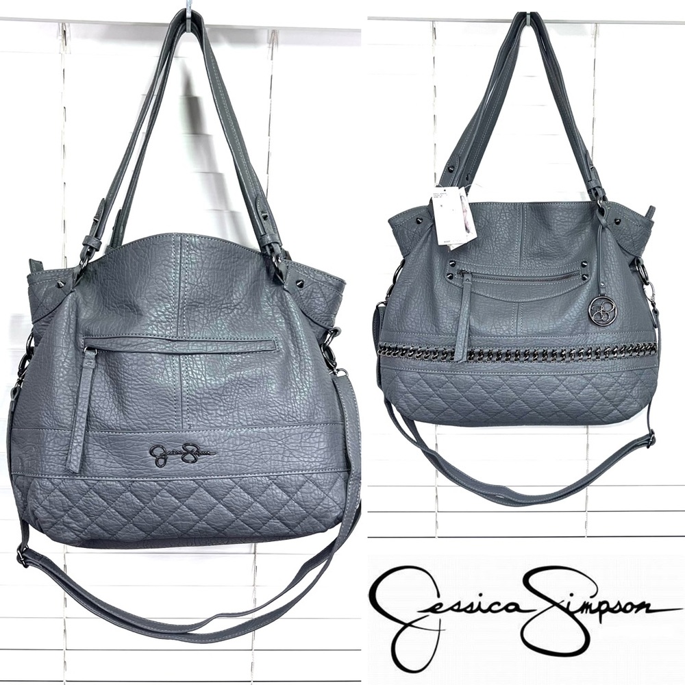 NWT🤩 |•JESSICA SIMPSON•| Dark Grey Shoulder/Crossbody Satchel Bag